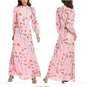 NWT Olivia Rubin Elizabeth floral-print crepe maxi dress Size US 8